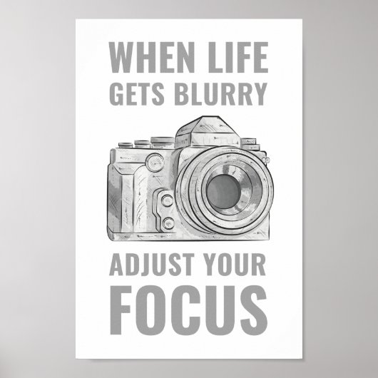 人生がぼやけた時に焦点のモチベーションを調整 ポスター (正面)