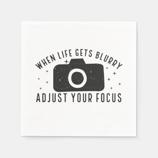 人生がぼやけた時に焦点を合わせる スタンダードカクテルナプキン (正面)