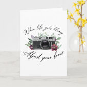 人生がぼやけた時に焦点を調整おもしろい引用文 カード (黄色い花)