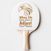 人生がぼやけた時に、あなたの焦点トートバッグを調整する 卓球ラケット (裏面)