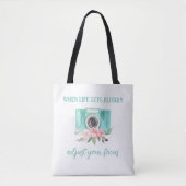 人生がぼやけてトートバッグに入ったとき トートバッグ (正面)