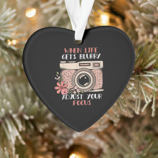 人生がぼやけて焦点を合わせた写真 オーナメント