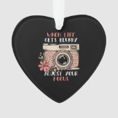 人生がぼやけて焦点を合わせた写真 オーナメント (正面)