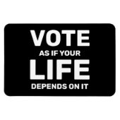 人生がもしそのに依存して投票すカスタムる マグネット (横)