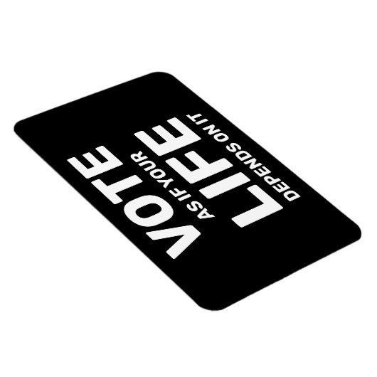 人生がもしそのに依存して投票すカスタムる マグネット (右側)