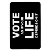 人生がもしそのに依存して投票すカスタムる マグネット (縦)