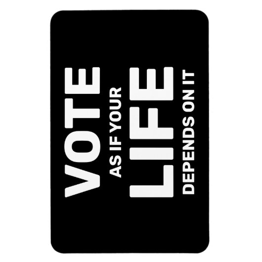 人生がもしそのに依存して投票すカスタムる マグネット (縦)