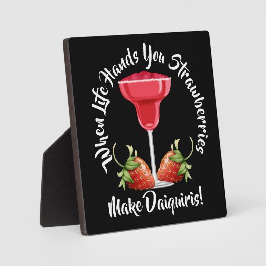 人生がイチゴを手に… フォトプラーク (正面)