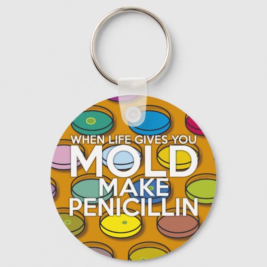 人生がカビを与えるときはペニシリンを作れ キーホルダー (裏面)
