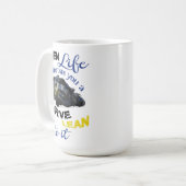 人生がカーブを投げたとき コーヒーマグカップ (正面左)