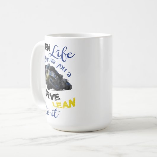 人生がカーブを投げたとき コーヒーマグカップ (正面左)