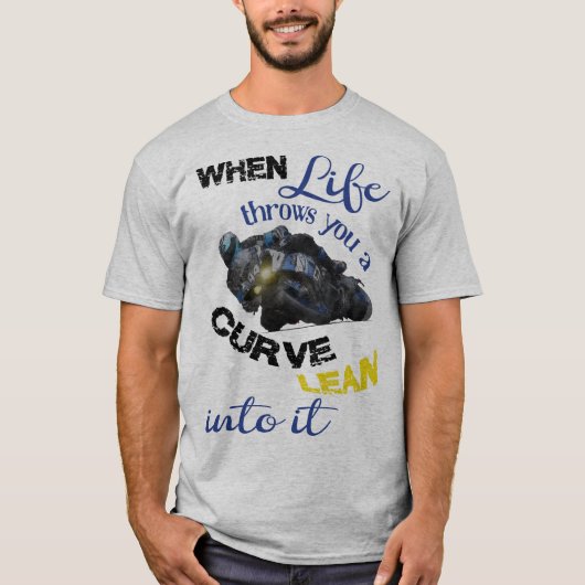 人生がカーブを投げたとき Tシャツ (正面)
