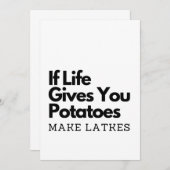 人生がジャガイモを与えたら、ラトケを作れ 招待状 (正面/裏面)