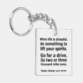 人生がストレスの多い時 キーホルダー (正面左)