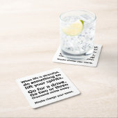 人生がストレスの多い時 スクエアペーパーコースター (インサイチュ)