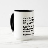 人生がストレスの多い時 マグカップ (正面左)