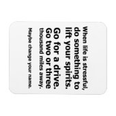 人生がストレスの多い時 マグネット (横)