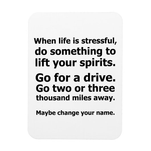 人生がストレスの多い時 マグネット (縦)