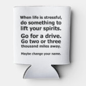 人生がストレスの多い時 缶クーラー (正面)