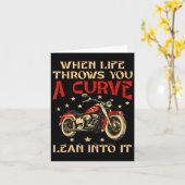 人生がツーリングに影響を与える時 バイク男 カード (黄色い花)