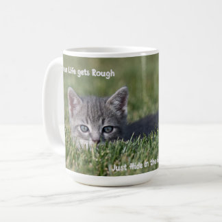 人生がラフな猫のマグカップを得るとき コーヒーマグカップ