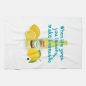 人生がレモンだけど - リモンチェッロを作ろう キッチンタオル (横)