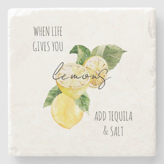 人生がレモンをくれたらテキーラを加えろ ストーンコースター (正面)