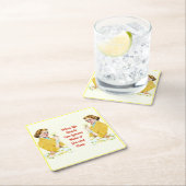  人生がレモンを手にしたとき  スクエアペーパーコースター (インサイチュ)