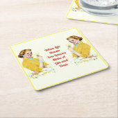  人生がレモンを手にしたとき  スクエアペーパーコースター (アングル)