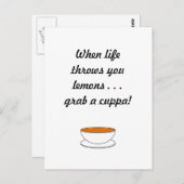 人生がレモンを投げる時。........お茶を持って！ ポストカード (正面/裏面)