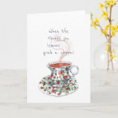 人生がレモンを見舞ったら… 紅茶のスローガン カード (黄色い花)