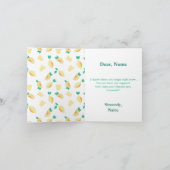 「人生がレモン与えになったら、レモネードを作れ」かわいい カード (内部)