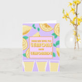 「人生がレモン与えになったら、レモネードを作れ」かわいい カード (黄色い花)