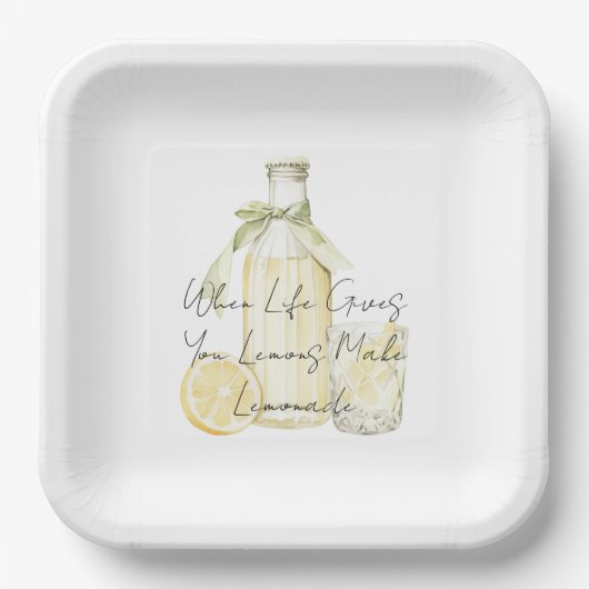 人生がレモ与えネードになる時 ペーパープレート (正面)
