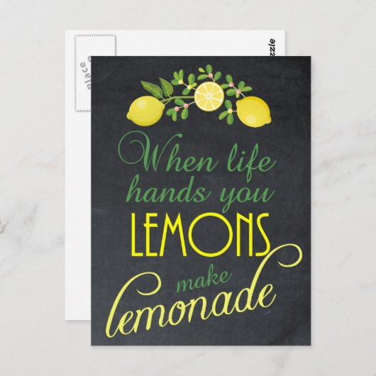 人生がレモ与えネードのはがきを作る時 ポストカード (正面/裏面)