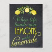 人生がレモ与えネードのはがきを作る時 ポストカード (正面)