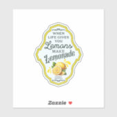 人生がレモ与えネードステッカーを作るとき シール (シート)