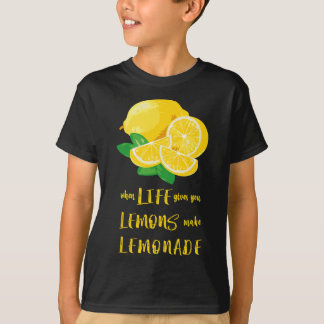 人生がレモ与えネードレムを作るおもしろいとき Tシャツ