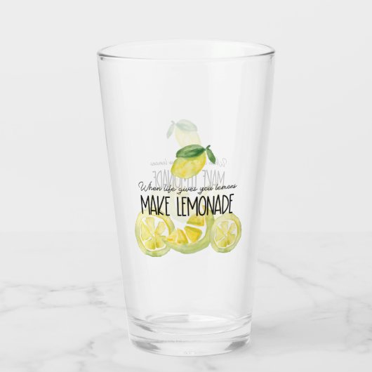 人生がレモ与えネード引用文を作る時 タンブラーグラス (裏面)