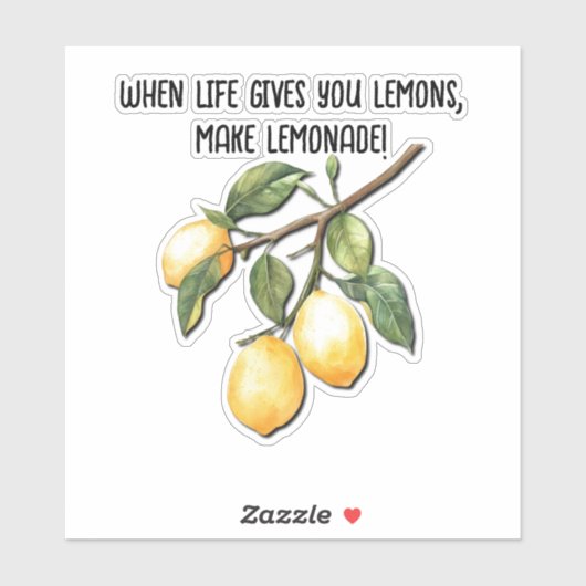 人生がレモ与えネード引用文を作る シール (シート)