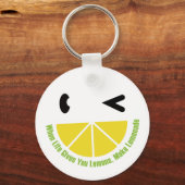 人生がレモ与えンズになったら、レモネードを作れ キーホルダー (正面)