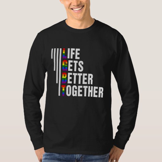 人生が一緒に良くなるLgbtqプライド月2022 Tシャツ (正面)
