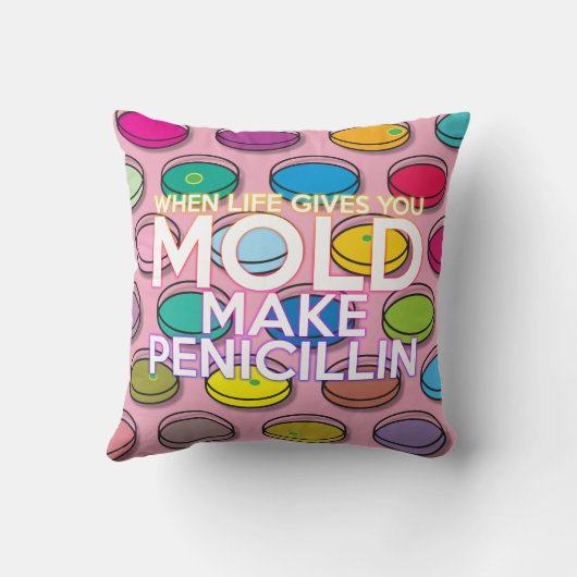 人生が与え引用文のピ前向きクガーリーク クッション (裏面)