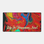 人生が今起こっているモチベーション液化抽象芸術 デスクマット (正面)