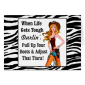 人生が厳しくなったらダーリンがブーツを引っ張り上げて… (正面横)