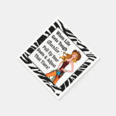 人生が厳しくなったらダーリンがブーツを引っ張り上げて… スタンダードカクテルナプキン (角)