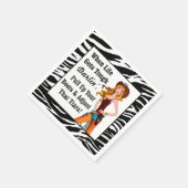 人生が厳しくなったらダーリンがブーツを引っ張り上げて… スタンダードカクテルナプキン (角)