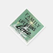 人生が始まり、愛が終わらない家庭 スタンダードカクテルナプキン (角)