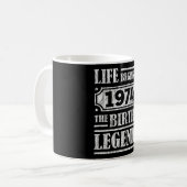 人生が始まる1974年伝説の誕生47誕生日 コーヒーマグカップ (正面左)