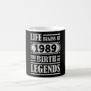 人生が始まる1989年伝説の誕生32誕生日 コーヒーマグカップ